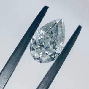 DIAMOND 1.01 CARATS COLOR H - CLARITY SI2 - PEAR CUT - GEMMOLOGICAL CERTIFICATE MAROZ DIAMONDS LTD ISRAEL DIAMOND EXCHANGE MEMBER - LASER ENGRAVED NUMBER IN THE CROWN - C40303-7-LC