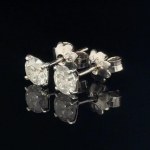 WHITE GOLD 1.32 GR DIAMOND EARRINGS - ER40108