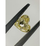 FANCY COLOR DIAMOND 0.39 CARATS YELLOW COLOR - CLARITY SI2 - HEART CUT - GEMMOLOGICAL CERTIFICATE MAROZ DIAMONDS LTD ISRAEL DIAMOND EXCHANGE MEMBER - LASER ENGRAVED NUMBER IN THE CROWN - BB40301-8-LC