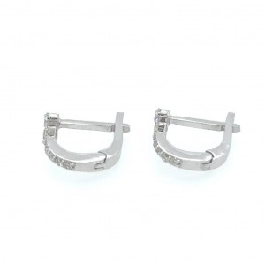 WHITE GOLD EARRINGS 1.63 GR WITH DIAMONDS - A3166