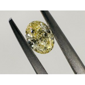 FANCY COLOR DIAMOND 0.43 CARATS YELLOW COLOR - SI2 CLARITY - OVAL CUT - GEMMOLOGICAL CERTIFICATE MAROZ DIAMONDS LTD ISRAEL DIAMOND EXCHANGE MEMBER - BB40301-17