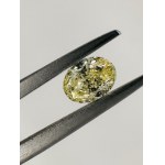 FANCY COLOR DIAMANT 0,43 KARÁTU ŽLUTÁ BARVA - SI2 ČISTOTA - OVÁLNÝ BRUS - GEMMOLOGICKÝ CERTIFIKÁT MAROZ DIAMONDS LTD ISRAEL DIAMOND EXCHANGE MEMBER - BB40301-17