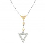WHITE AND YELLOW GOLD GR 3.80 GR DIAMOND NECKLACE - PND30302