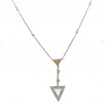 WHITE AND YELLOW GOLD GR 3.80 GR DIAMOND NECKLACE - PND30302