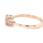 RING IN 14K ROSE GOLD 2.21 GR WITH DIAMONDS FOR 0.70 CT COLOR J CLARITY VS2 + BRILLIANTS FOR 0.04 CARATS COLOR G CLARITY VS2 SIZE - 8.5 AIG CERTIFICATE - RNG31203