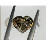 FANCY COLOR DIAMOND 1.01 CARATS DARK BROWN YELLOW HEART CUT - GIA CERTIFIED - BB40306-2