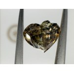 DIAMANT DE COULEUR ARTIFICIELLE 1,01 CARATS TAILLE COEUR JAUNE BRUN FONCÉ - CERTIFIÉ GIA - BB40306-2