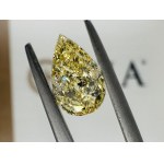 FANCY COLOR DIAMOND 1.53 CARATS INTENSE YELLOW COLOR PEAR CUT - GIA CERTIFIED - BB40308-3
