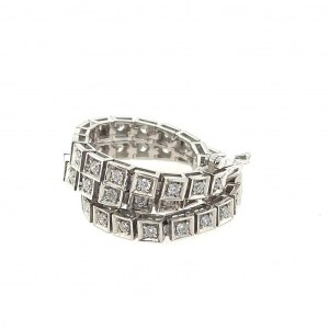 BRACELET DE TENNIS EN OR BLANC 11,40 GR AVEC DIAMANTS - DH30506