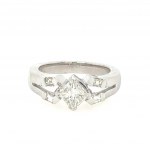 WHITE GOLD RING 18K 8.03 GR WITH DIAMOND AND BRILLIANT - RNG30406