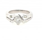 WHITE GOLD RING 18K 8.03 GR WITH DIAMOND AND BRILLIANT - RNG30406