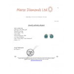 GOLD EARRINGS WITH BLUE DIAMONDS - ER21106