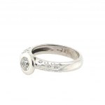 WHITE GOLD RING 4.58 GR WITH DIAMOND AND BRIGHT - DHR30508