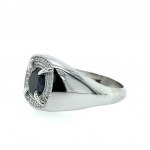 RING WITH BLACK DIAMOND AND BRILLIANT - RNG30402