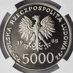 Nickel 5000 gold sample 1988, John Paul II, X years of the Pontificate