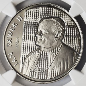 Vzorek niklu 10000 zlato 1989, Jan Pavel II, mřížka
