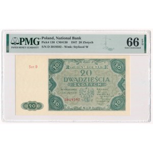 20 zlotých 1947, séria D