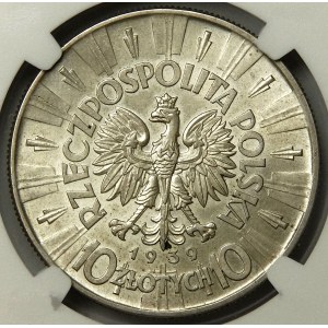 10 gold 1939, Pilsudski