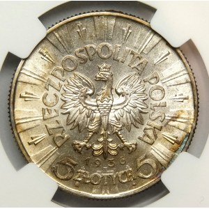 5 złotych 1936, Piłsudski