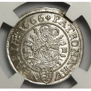 Hungary, Leopold I, 3 krajcars 1666 KB, Kremnica