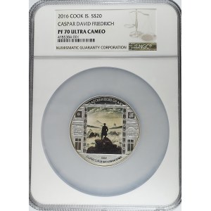Cook Islands, $20 2016, Wanderer by the Sea of Mist
