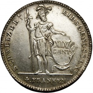 Szwajcaria, 4 franki 1814, Lucerna