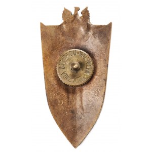 Grunwald badge with card, Wroclaw 1946