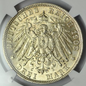 Germany, Lübeck, 3 marks 1908