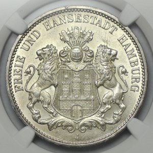 Deutschland, Hamburg, 3 Mark 1910