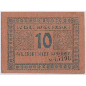 Vilnius, 10 Mark 1920, Vilniuser Bankkarte, Nr. 15196