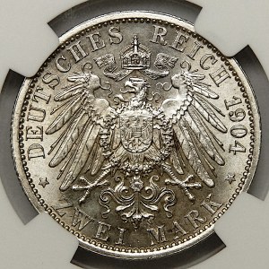 Niemcy, Hesja, 2 marki 1904, 400. Urodziny Filipa