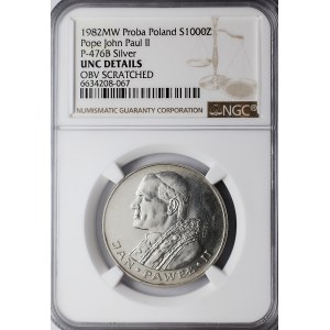 Sterling silver, 1000 gold 1982, John Paul II, first time trading
