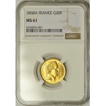 France, Napoleon III, 20 francs 1868, Paris