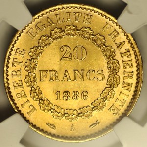 Francúzsko, 20 frankov 1886, Paríž