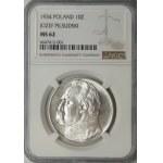 10 gold 1934, Pilsudski, official eagle