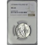 5 złotych 1974, Rybak na trawce, do pasa z prawej