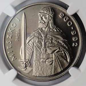 Nickel sample 200 gold 1979, Mieszko I, half figure