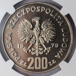 Nickel sample 200 gold 1979, Mieszko I, half figure