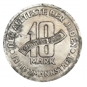 Lodz Ghetto, 10 marks 1943, aluminum, 10/5