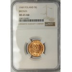5 pennies 1949, bronze