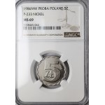 Échantillon de nickel, 5 or 1986