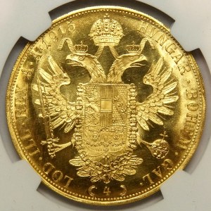 Austria, Franciszek Józef I, 4 dukaty 1915