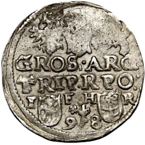 Sigismund III Vasa, trojak 1598, Poznań 1598, the only one of the type