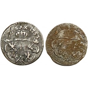 August III Sas, szelągi 1753 B i D