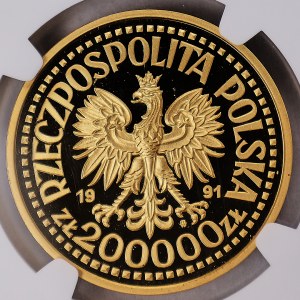 200000 złotych 1991, Jan Paweł II, Ołtarz, lustrzanka