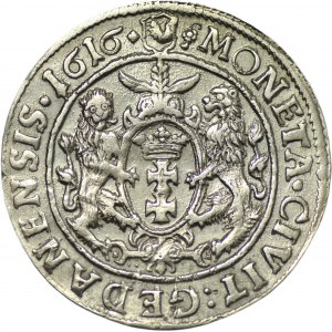 Sigismund III Vasa, ort 1616, type III - collar, Gdansk.