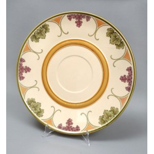 Large plate, Germany, Mettlach, Villeroy&amp;Boch, late 19th century.