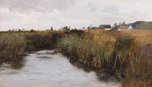 Eduard II Schleich (1853 München - 1893 Bad Tolz), Landschaft mit Schilf