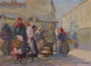 Erno Erb (1878 or 1890 Lviv - 1943 there), At the marketplace