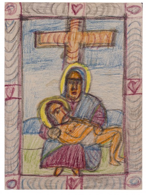 Nikifor Krynicki (1895 Krynica Zdrój - 1968 Folusz), Pieta